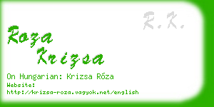 roza krizsa business card